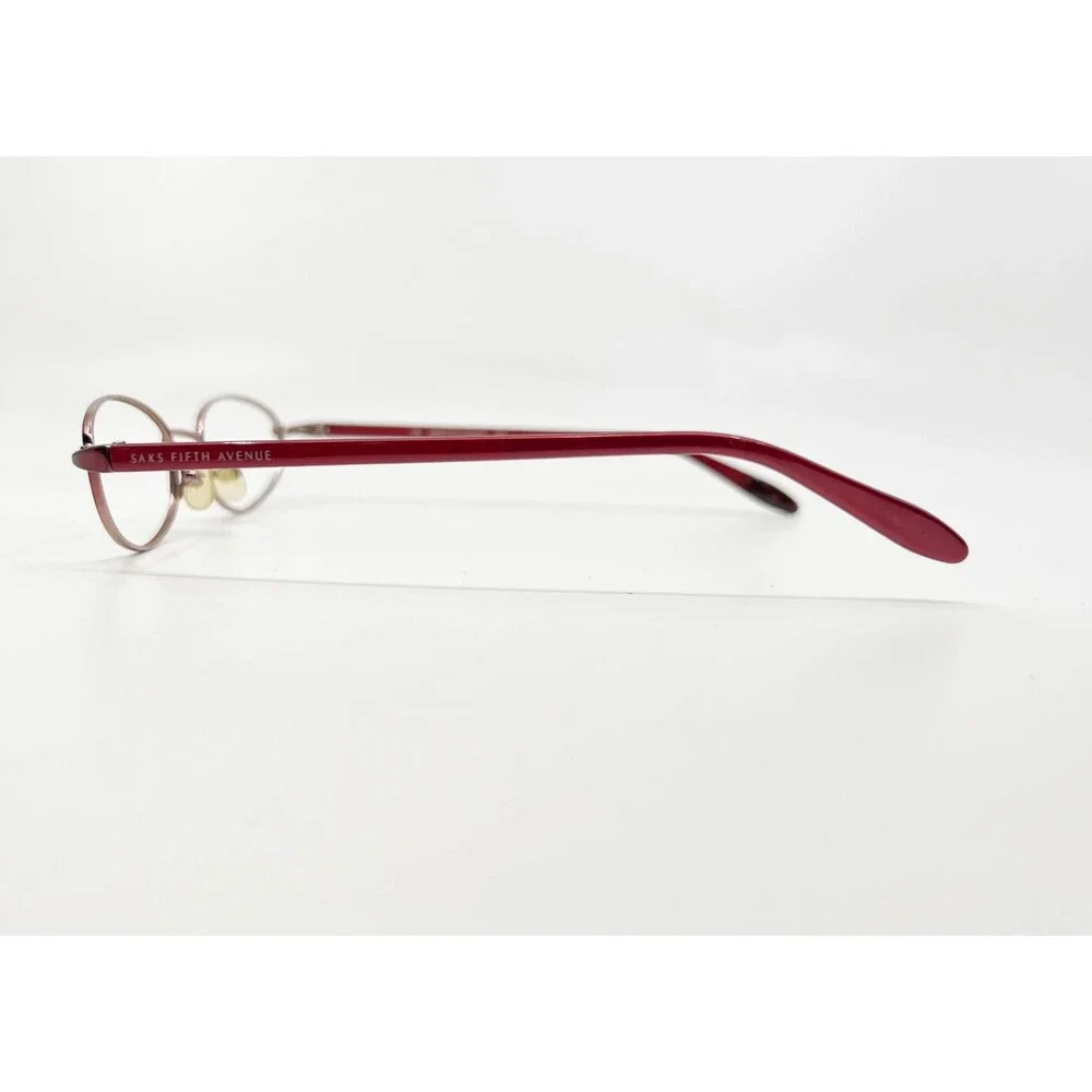Saks Fith Avenue Eyeglasses Frame S5A148 EP5 48-18-130 Red Full Rim
